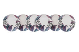 Hermia ST040106F022AJ47301MAS3T00 Juego de Platos de Servicio en Cerámica 25x25x3.7cm (6 Piezas) Apto Microondas y Lavavajillas